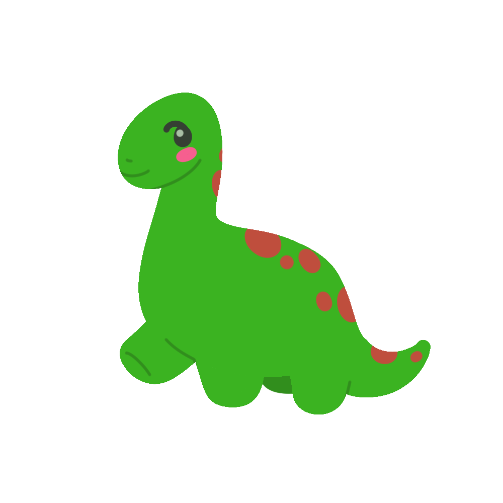Kio, de groene brachiosaurus.